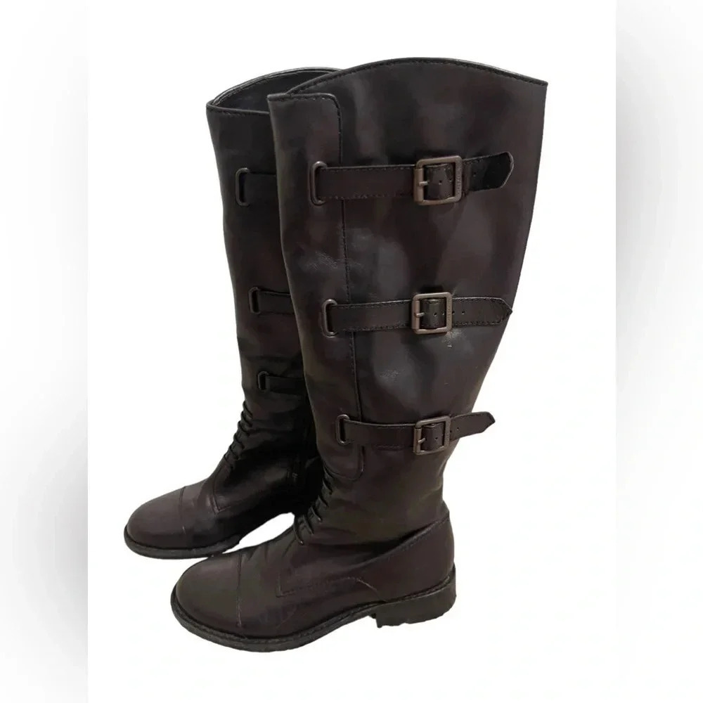 ✨ Vince‎ Camuto Fivvy Black Leather Riding Boots Women’s Size 6 ✨